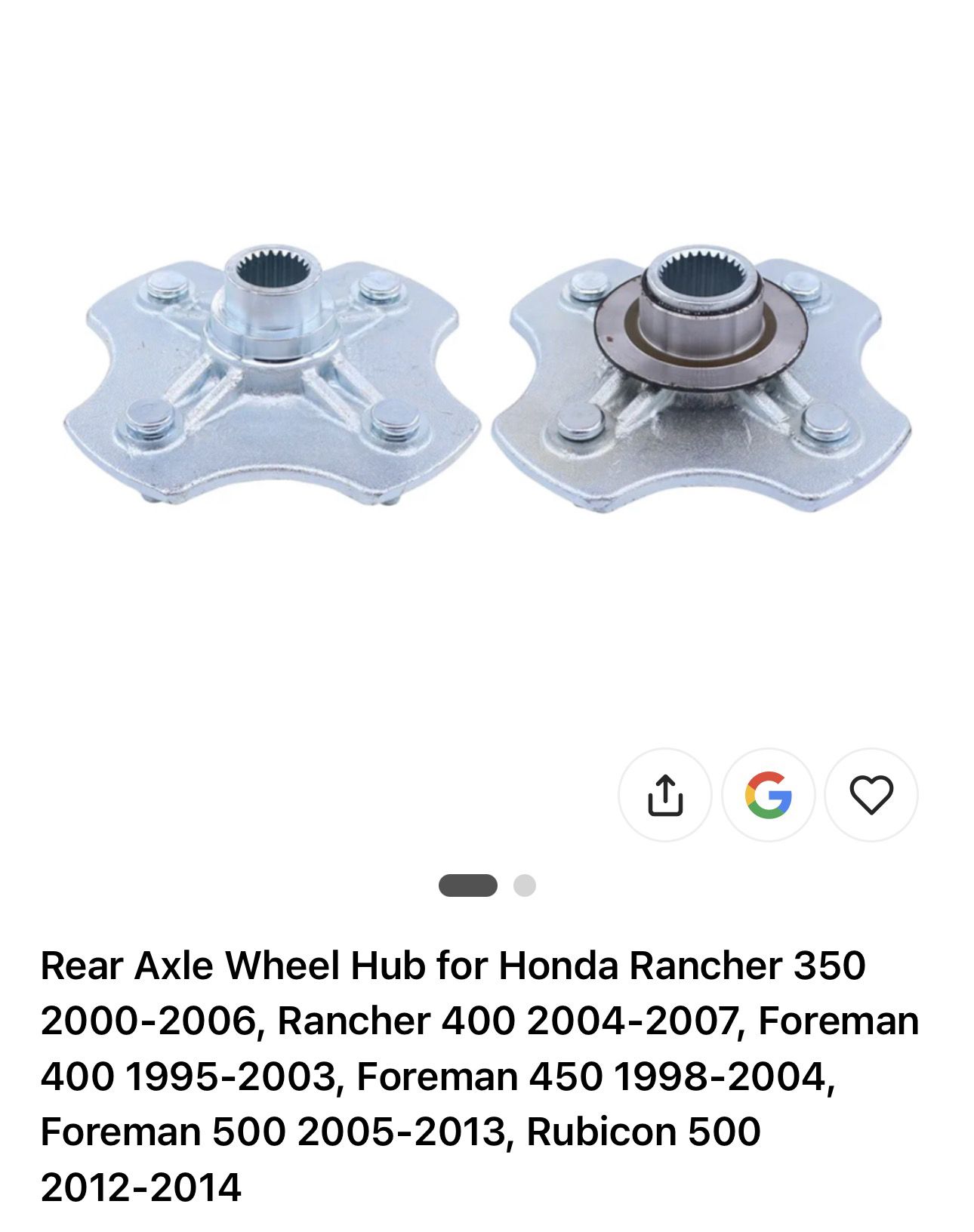 Rear Axle Wheel Hub for Honda Rancher (contact info removed)-2006,