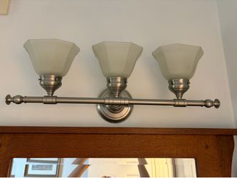 Polished Nickel Bathroom Light Fixture - 26”
