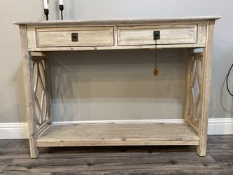 Entry Table With 2 Drawers Wood Modern  47”x14”34” New