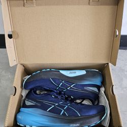Blue Asics Running Shoes