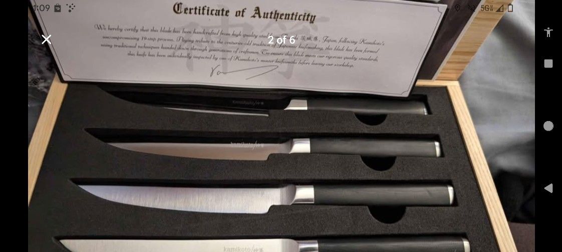 Kamikoto Steak Knives- Brand New
