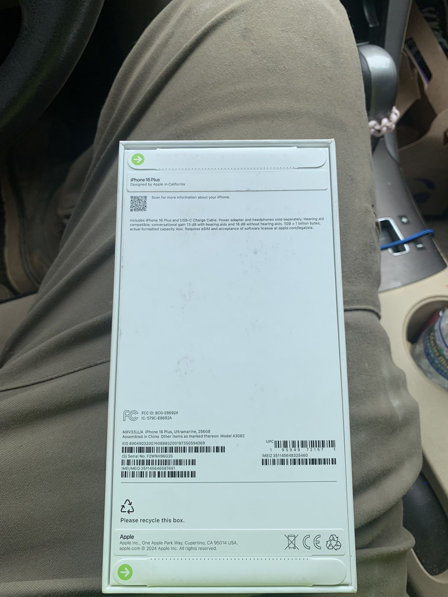 Brand-New iPhone 16 Plus – Ultramarine – 256 GB (Unlocked)