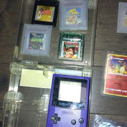 Gameboy Color With Rare Trading Cards