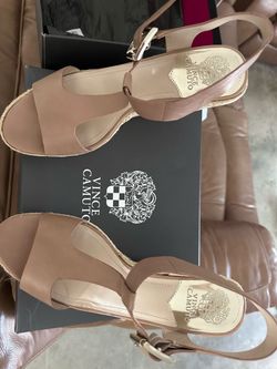 Vince Camuto Nude Wedge Sandals