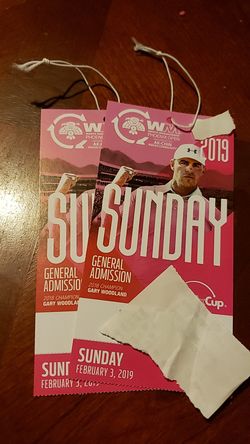 Waste Management open (3) tickets