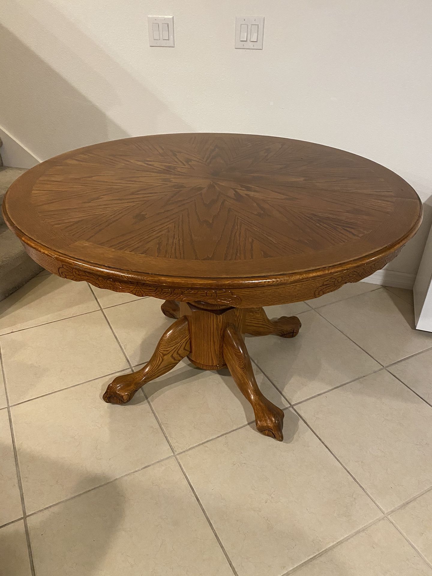 Beautiful Oak Wood Dining Table