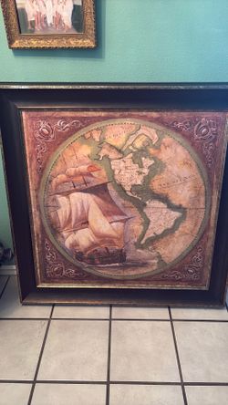 Free:Large picture: ship print and frame