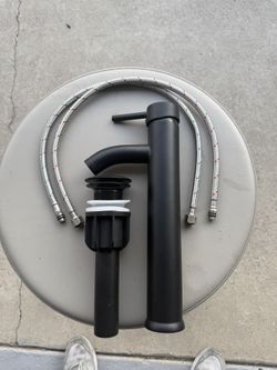 Bathroom sink faucet black stainless steel