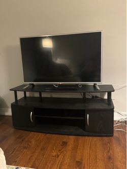 Black TV stand
