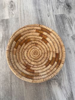 Vintage Mid-Century Tohono O’odham Papago Basket Bowl - Sophia Francisco w/ Tag