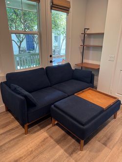 Jollene 78’’ Sofa with Ottoman