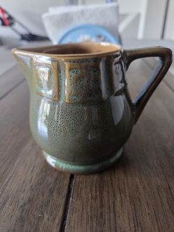 Pfatzelgraff Ceramic Creamer In Green With Pattern
