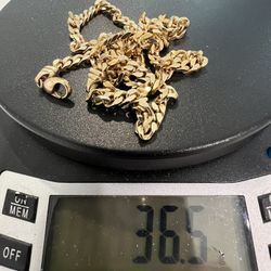 ✨ 14KT Yellow Gold 21 5/8” Solid Cuban Link Necklace