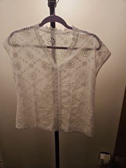 White lacy top