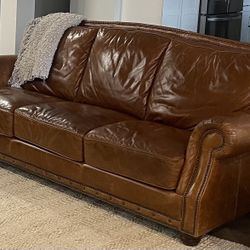 Leather Couch Set w. Ottoman
