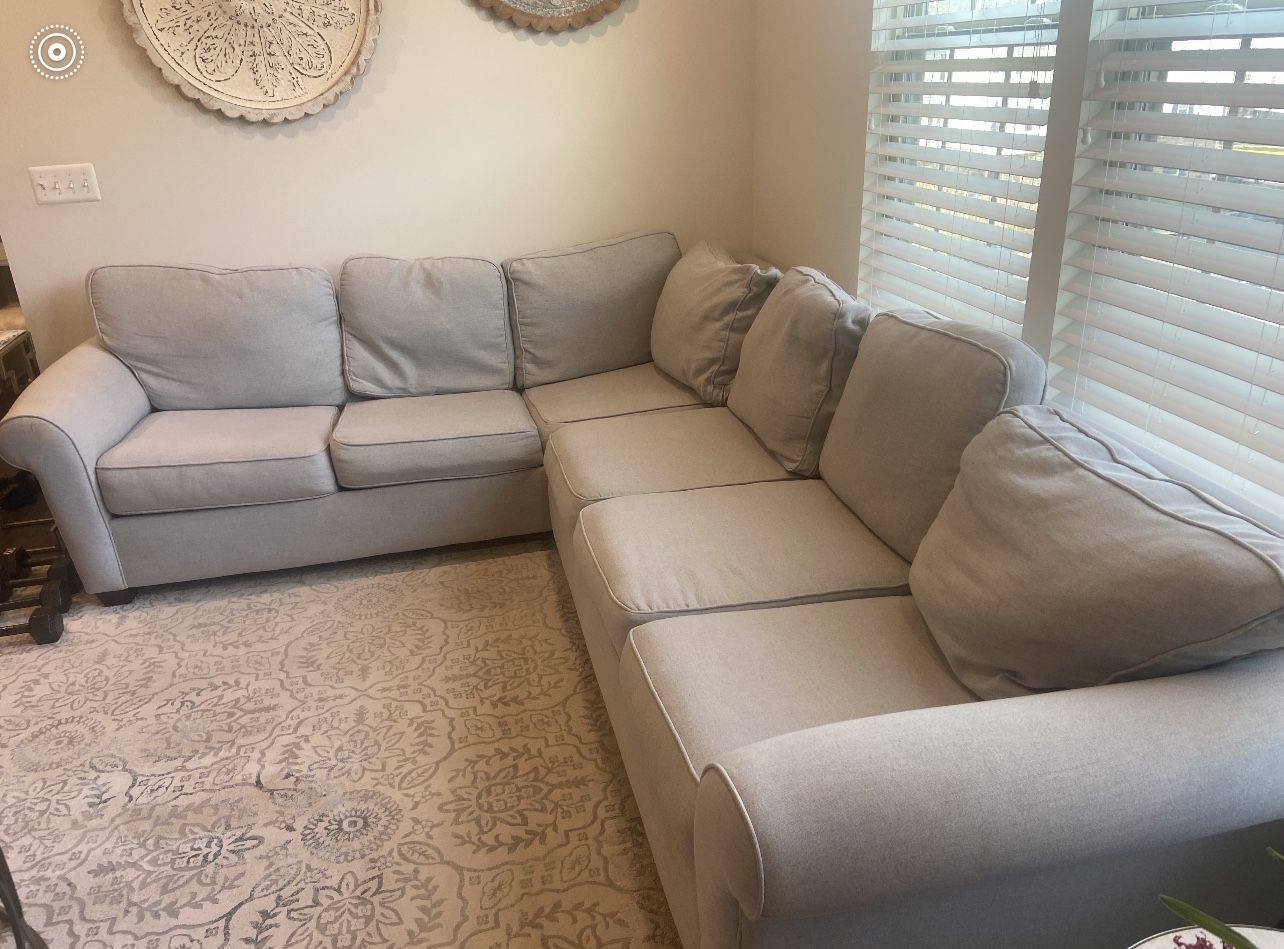 Light Blue Sectional Couch