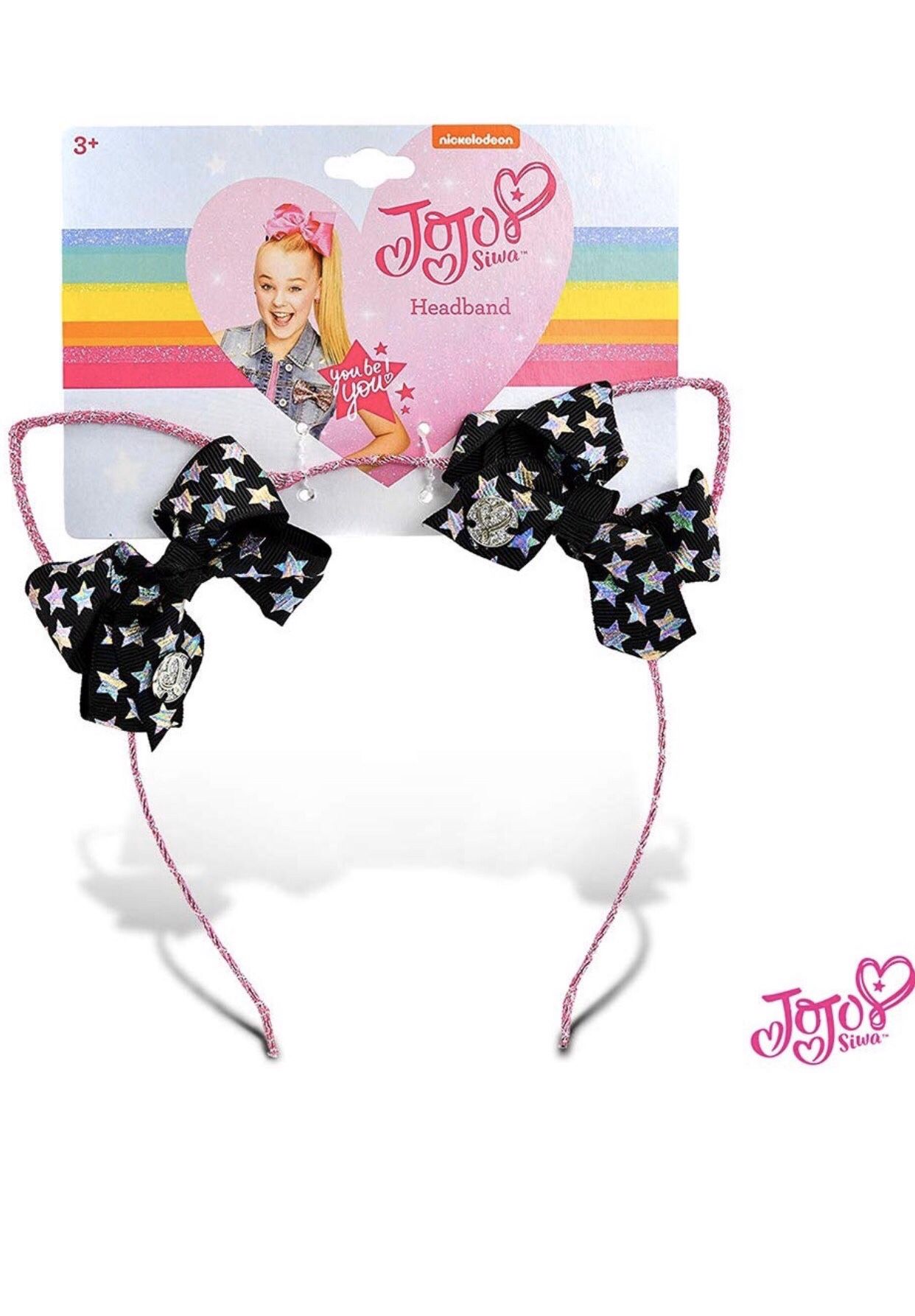 JoJo Siwa Girls Glitter Cat Ear with Mini Bow Headband