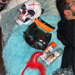 HALLOWEEN BUNDLE 👻 Hair Spray Scary mask cat MAsk devil Horns 😈 