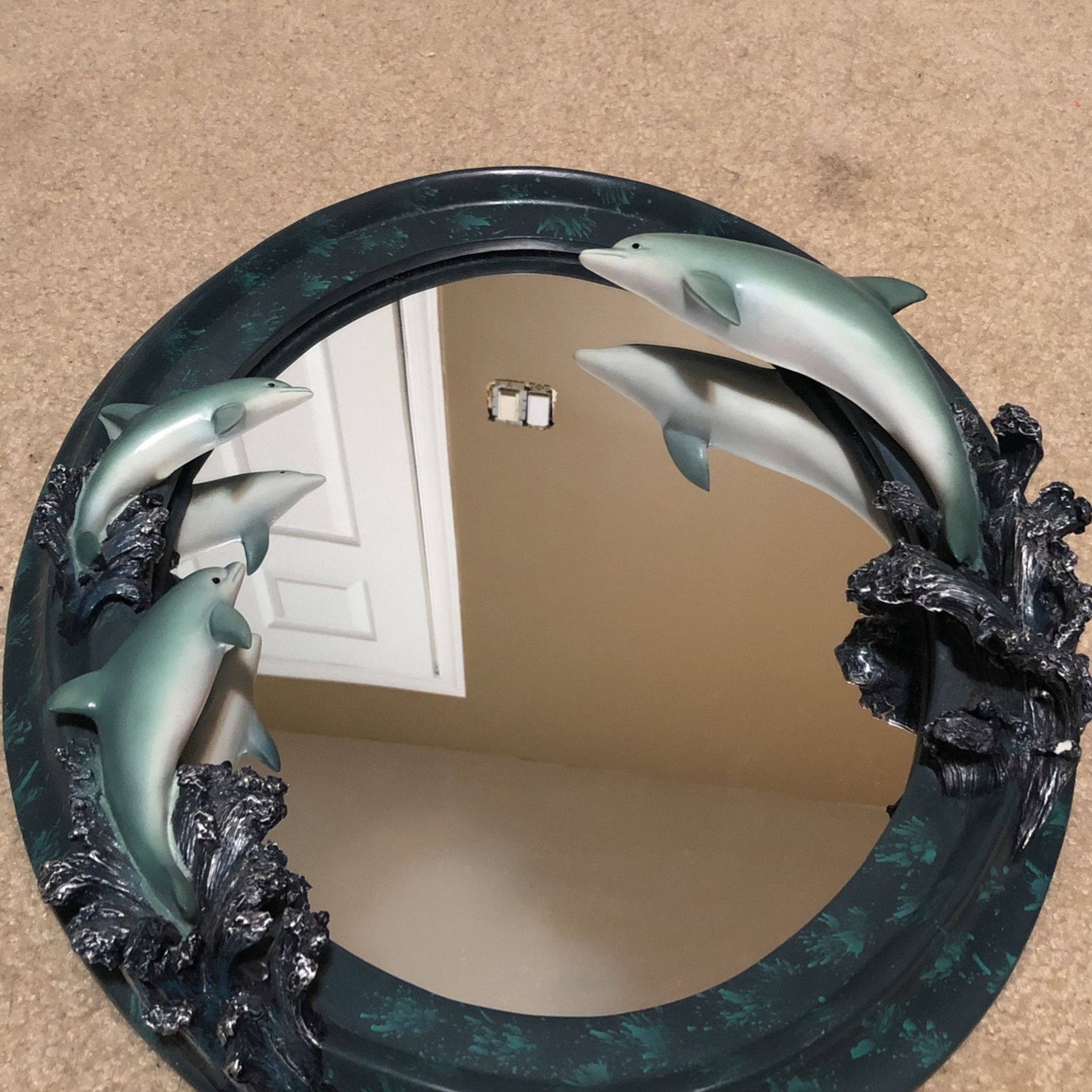 Mirror With Dolphins