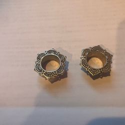 Silver Lotus Flower Tunnels Size 5/8 