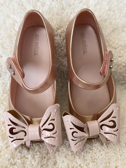 Mini Melissa Pink Pearl Bows Size 10