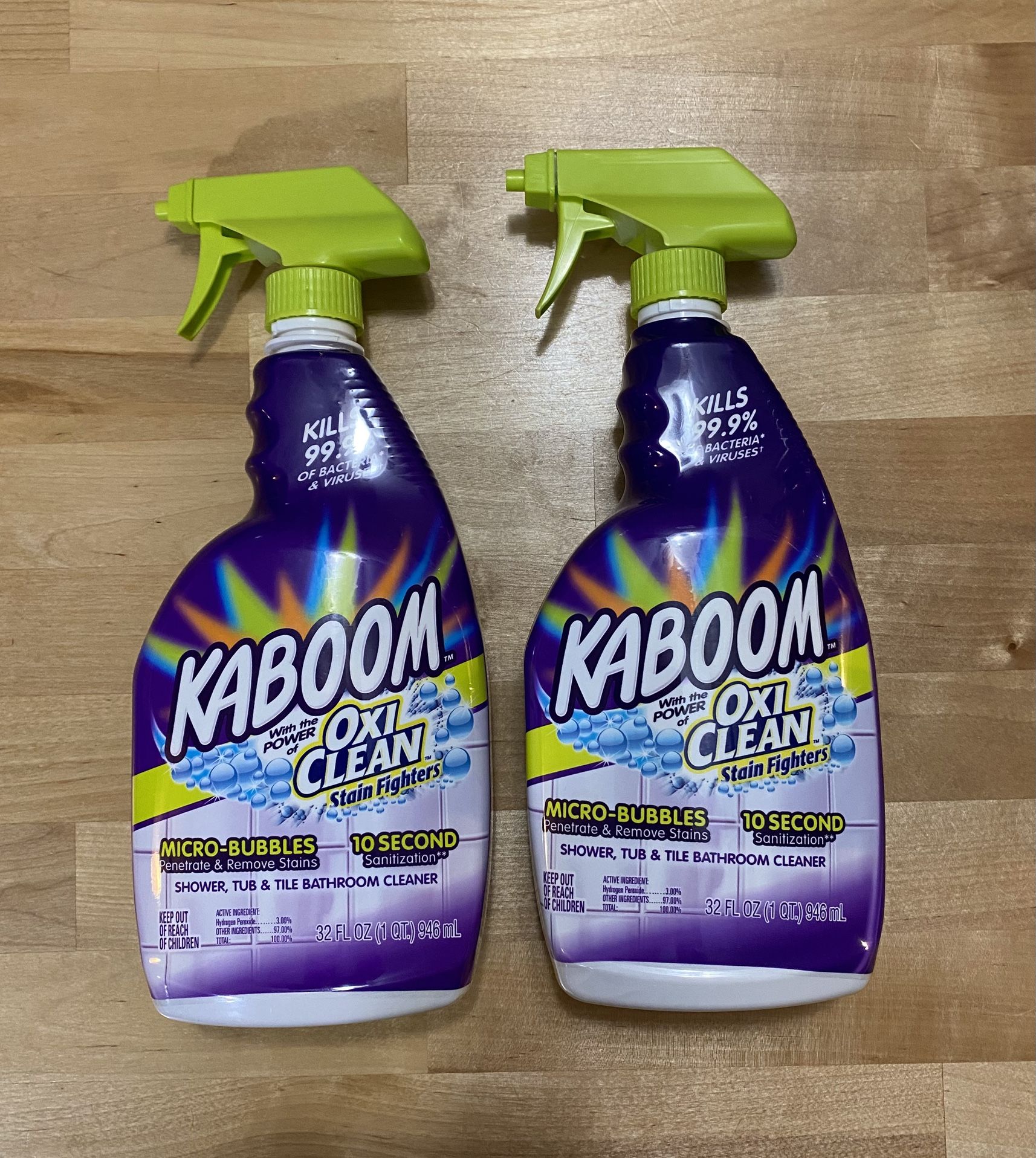 Kaboom with OxiClean bathroom cleaner