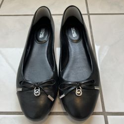 Michael Kors Black Ballet Flats, Size 9.5