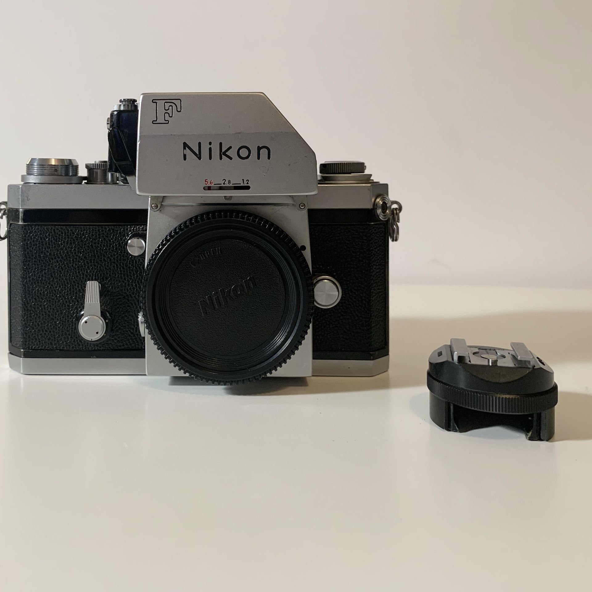 Nikon F 35mm Film Camera Body w/ FTn Finder & AS-1 Hot Shoe Adapter