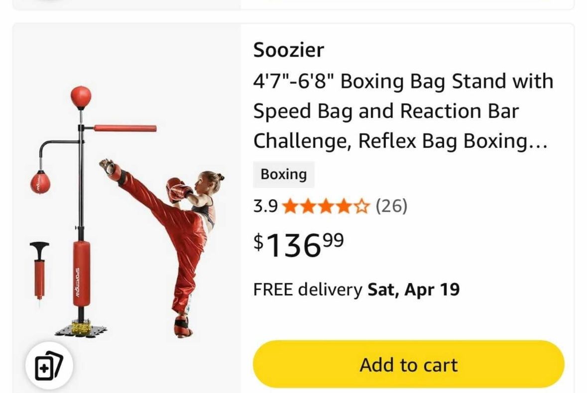 New Soozier Boxing Bag Stand