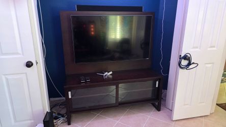 TV Stand (TV and Soundbar included)