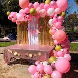 Organic Garland Balloon Set Up