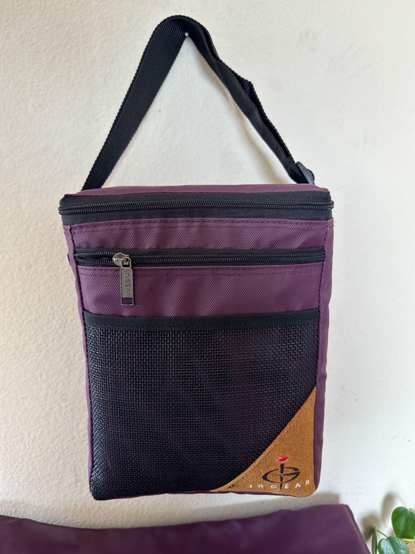 Vtg Ingear Lightweight Insulated Cooler Bag Cooler Maroon Lunch Box