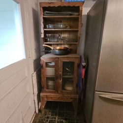 Handmade Rustic Wood Kitchen Hutch / Cabinet – $200 OBO