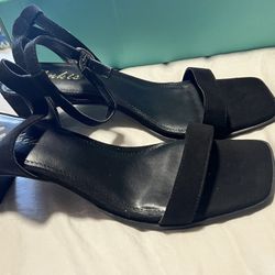 New Black suede Heels 