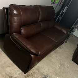 Leather Couch And Recliner 