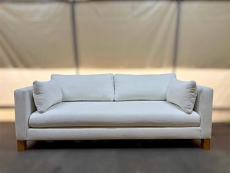 Crate & Barrel Pacific Wood Base Sofa Delivery Available
