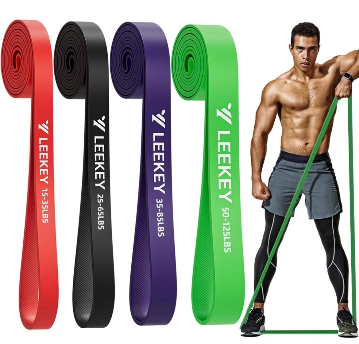 LEEKEY Resistance Band Set & Bag NEW