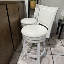 2 White Stools