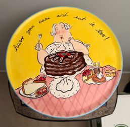 Brand new in box Mud Pie "Just Dessert" pedestal cake stand
