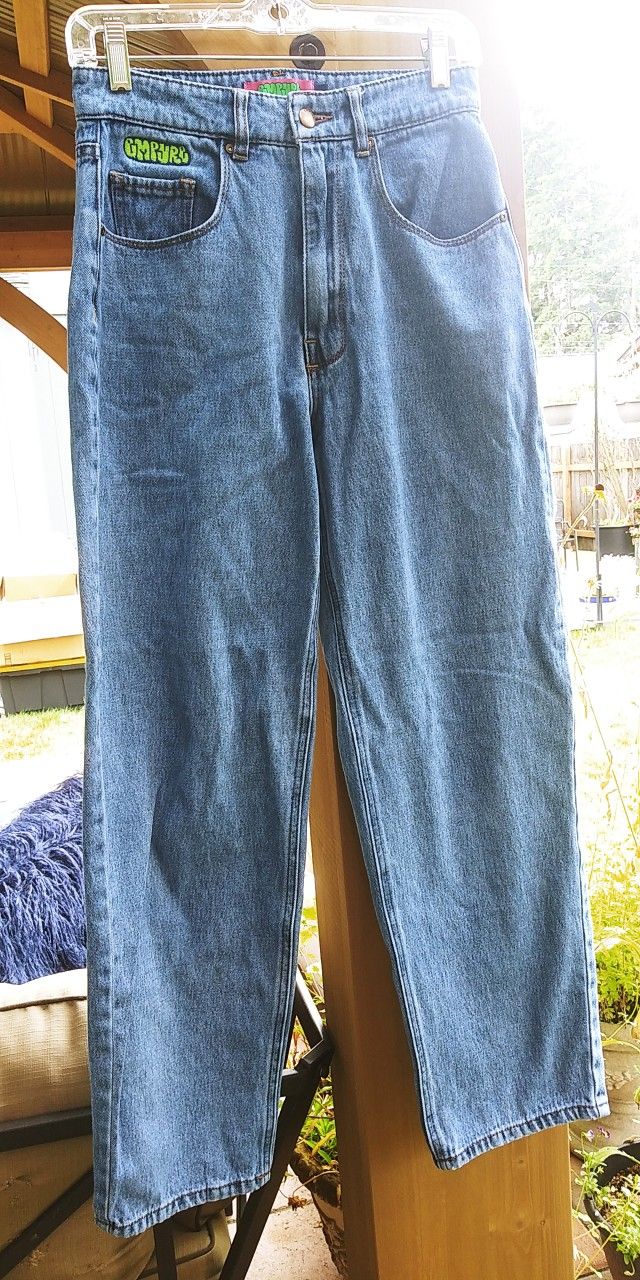 Zumies Empyre Women's Loose Fit Blue Wash Denim Skate Jeans Sk8 Size 3