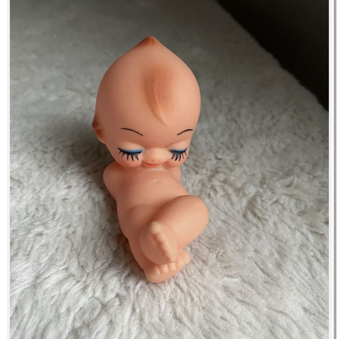 Vintage Soft Vinyl Rubber Kewpie Doll Sleeping Laying Down Taiwan