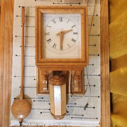 Gorgeous Antique Wood Wall Clock by Charles Alvah Smith, #423, Dec 1943, Vermont