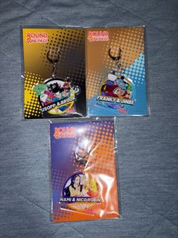 Round 1 One Piece Set of 3 Acrylic Keychains