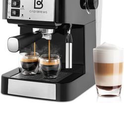 CASABREWS 20 Bar Espresso Machine, Coffee Maker With Steam Milk Frother, Professional Espresso Maker And Cappuccino Machine With 50oz Removable Water 