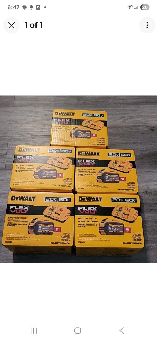 Dewalt Flexvt Batteries 9ah With Charger