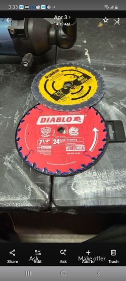 Diablo skillsaw blades 7 1/2,new 8.00