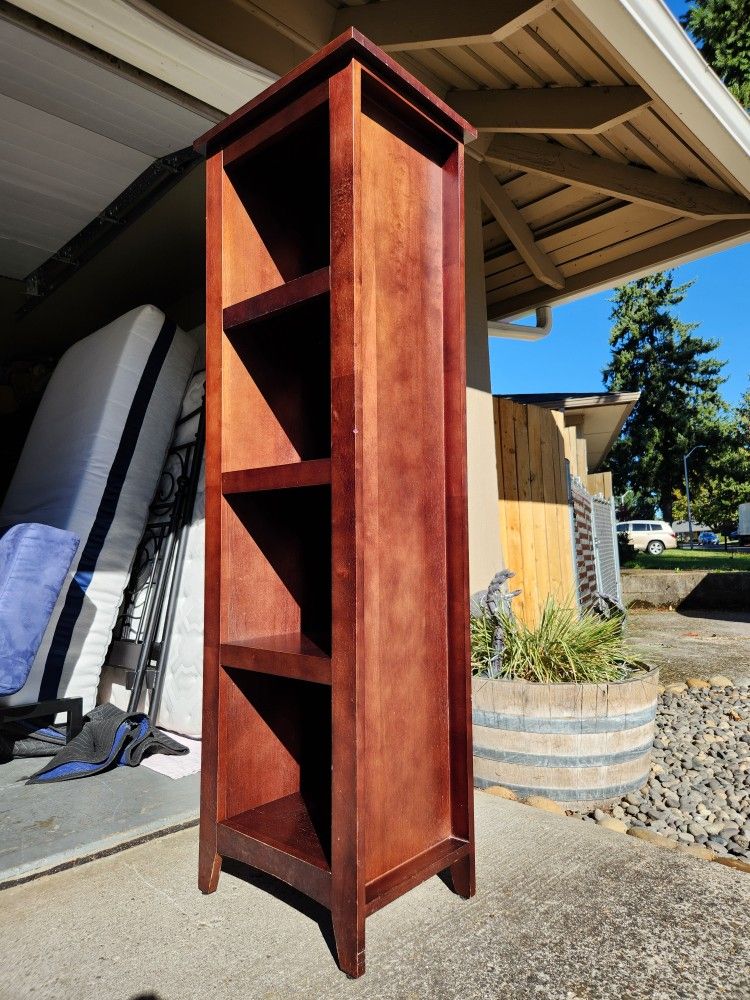 Slender 4 Cubby Bookcase/Adjustable Shelves-Excellent Condition!