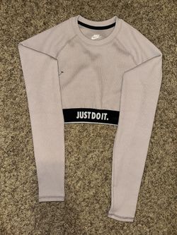 Nike Sportswear Women’s Just Do It Yogo Workout Long Sleeve Crop Top