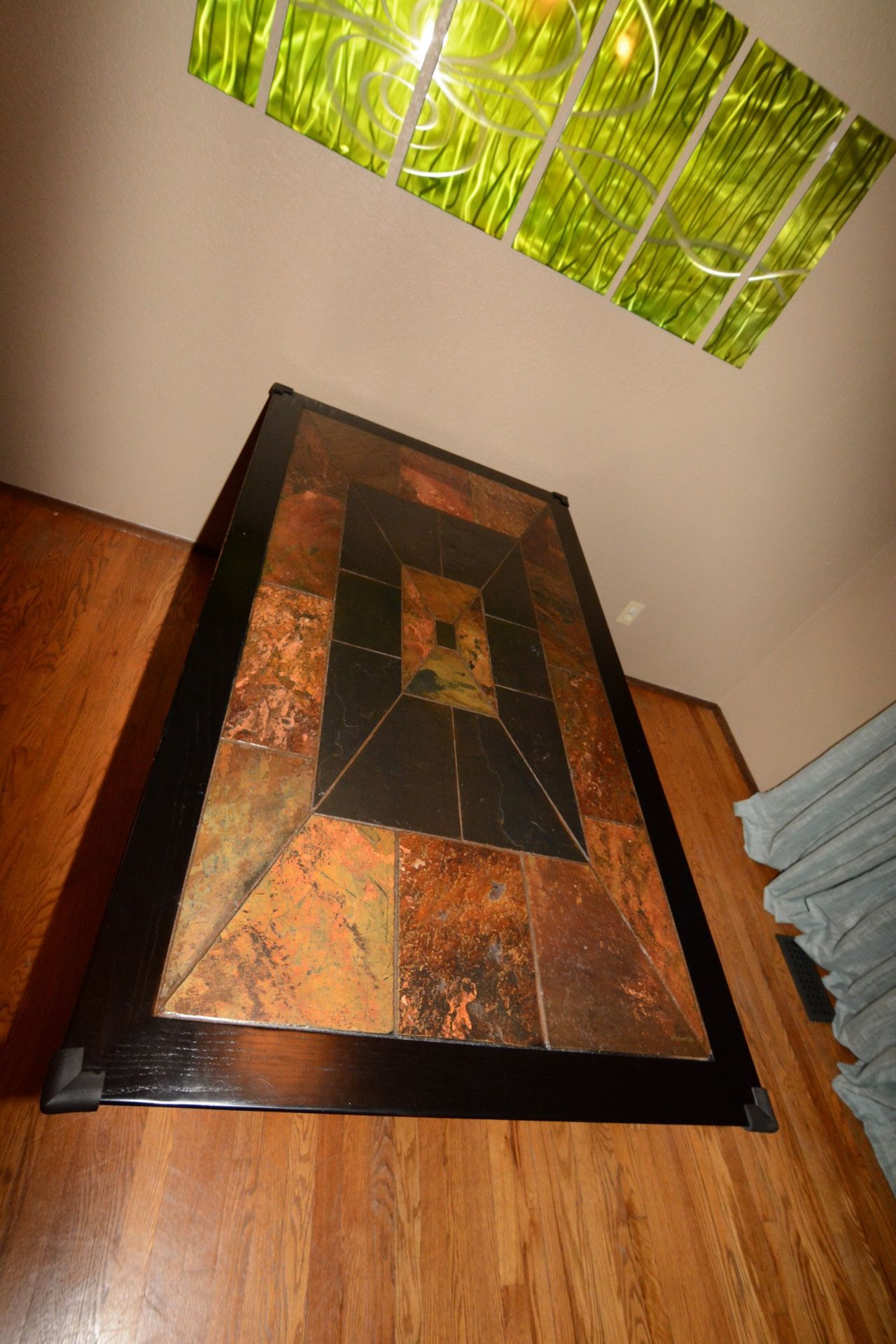 Stone inlaid dining table