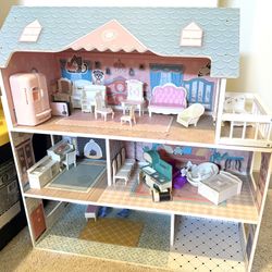 Doll House With Small Furnitures